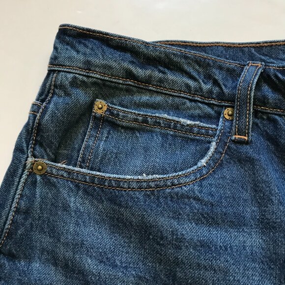 Frame Relaxed Straight Jeans Womens 32 Blue Beluga Modern Chew High Rise Denim - Picture 7 of 15